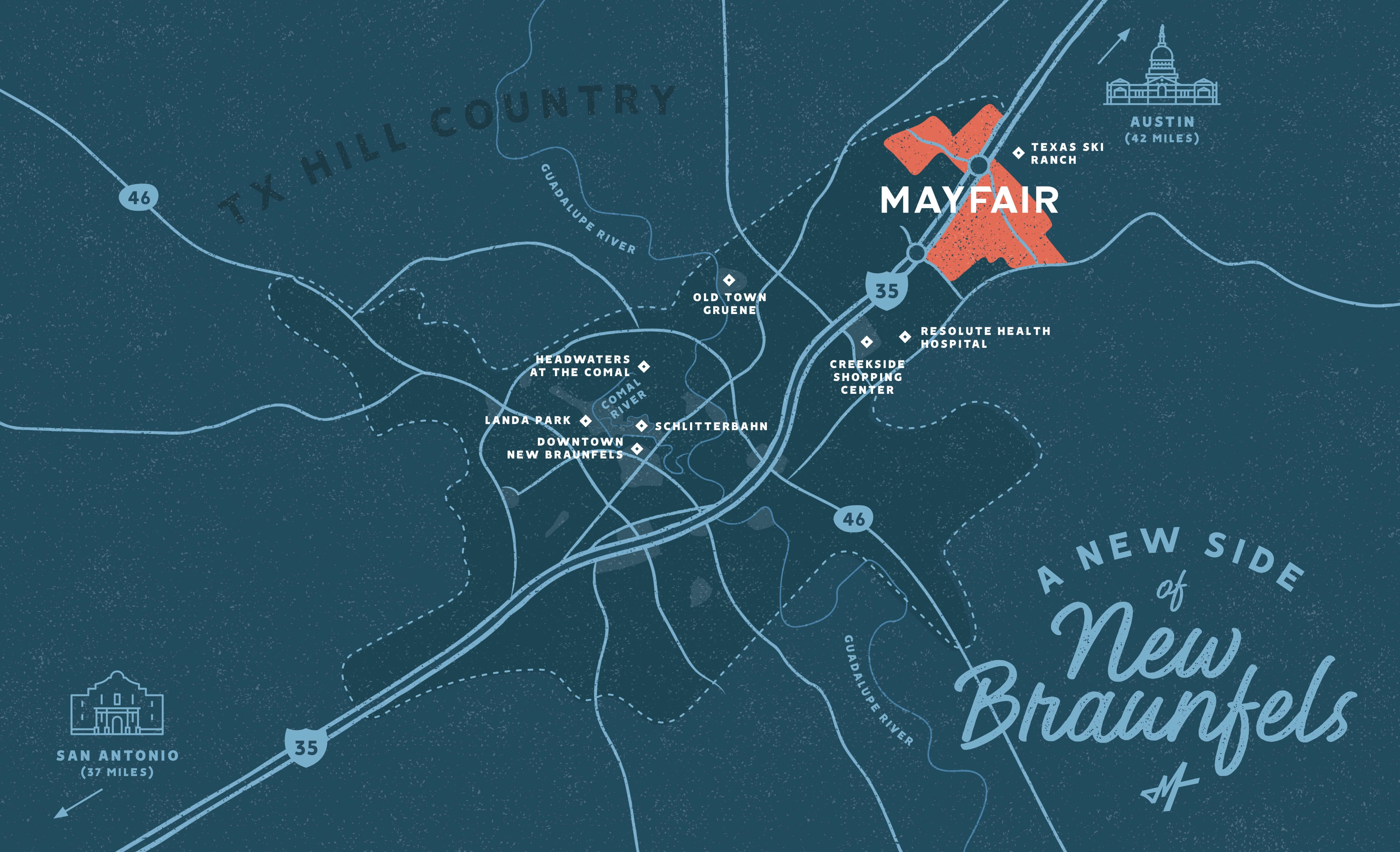 Mayfair New Braunfels TX Map